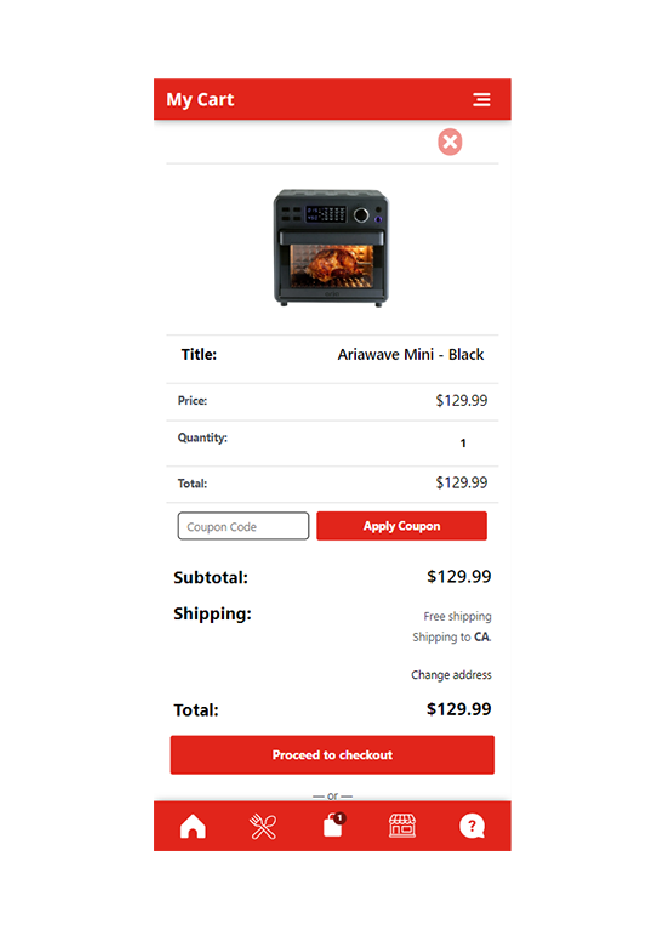 Checkout Screen